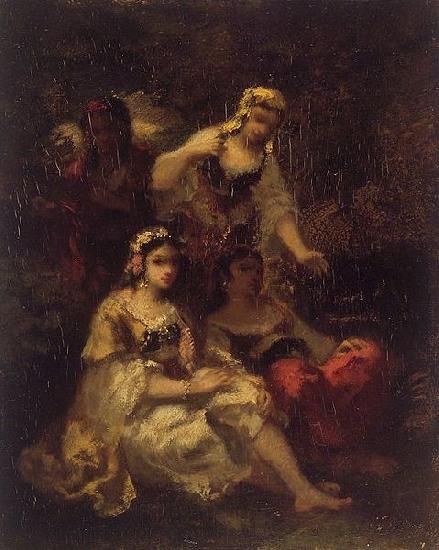 unknow artist Four Spanish Maidens oil painting picture